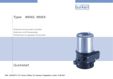 8692 | Burkert 8693 Digital electropneumatic process controller Manuel utilisateur | Fixfr