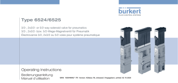 6524 | Burkert 6525 5/2-way solenoid valve Manuel utilisateur | Fixfr