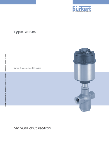 Burkert 2106 Pneumatically operated 3/2 way seat valve ELEMENT Manuel utilisateur | Fixfr