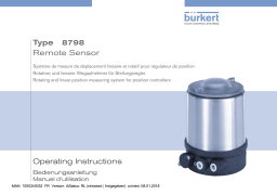 Burkert 8798 Remote sensor für pneumatically actuated process valves Manuel utilisateur