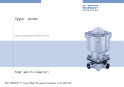 Burkert 2036 Robolux multiway multiport diaphragm valve Manuel utilisateur