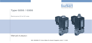 0355 | Burkert 0255 Direct-acting 2/2 way plunger valve Manuel utilisateur | Fixfr