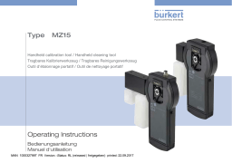Burkert MZ15 Manual calibration and cleaning module Manuel utilisateur