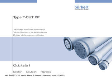 Burkert CUT-03 T-CUT PP – Tubular modules Manuel utilisateur | Fixfr