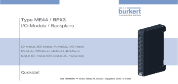 Burkert ME44 I/O module Manuel utilisateur | Fixfr