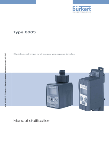 Burkert 8605 PWM control electronics Manuel utilisateur | Fixfr