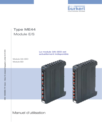 Burkert ME44 I/O module Manuel utilisateur | Fixfr