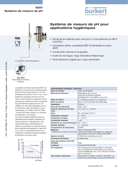 Burkert 8201 pH measuring system Fiche technique