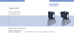Burkert 6407 Servo-assisted 2/2-way piston valve Manuel utilisateur