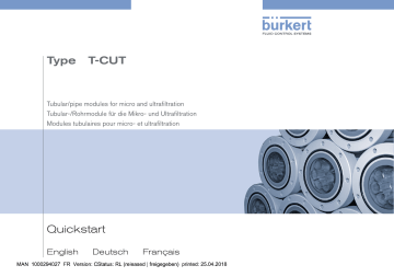 Burkert CUT-04 T-CUT – Tubular modules Manuel utilisateur | Fixfr