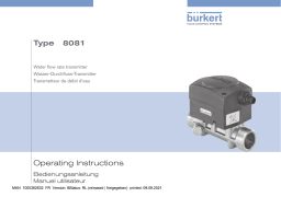 Burkert 8081 Flowmeter Manuel utilisateur