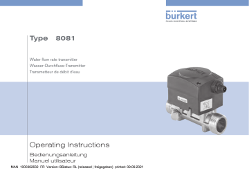 Burkert 8081 Flowmeter Manuel utilisateur | Fixfr