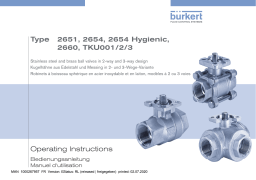 Burkert 2660 2/2 or 3/2-way brass ball valve Manuel utilisateur