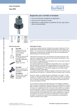 Burkert 8203 pH- and ORP-probes Fiche technique