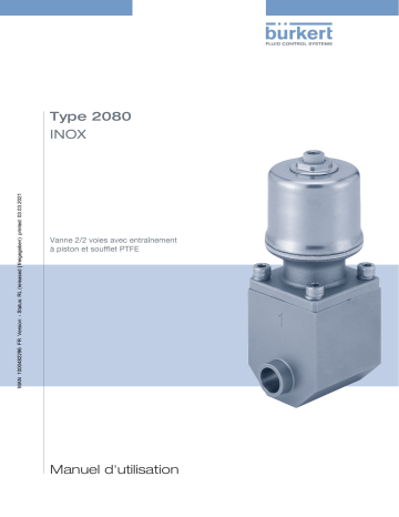 Burkert 2080 Pneumatically operated 2/2 way valve Manuel utilisateur | Fixfr