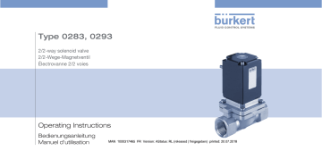 0283 | Burkert 0293 Direct-acting 2/2-way plunger valve Manuel utilisateur | Fixfr