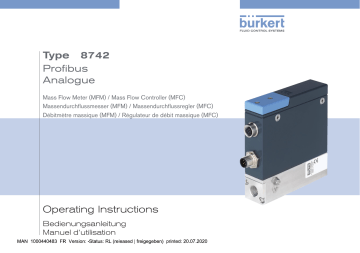 Burkert 8742 Mass Flow Controller Manuel utilisateur | Fixfr