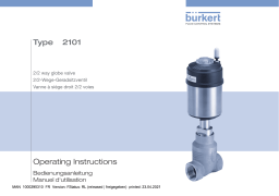 Burkert 2101 Pneumatically operated 2/2-way globe valve ELEMENT Manuel utilisateur