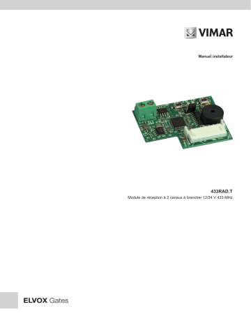 Vimar 433RAD.T Radio module ET03 Installation manuel | Fixfr