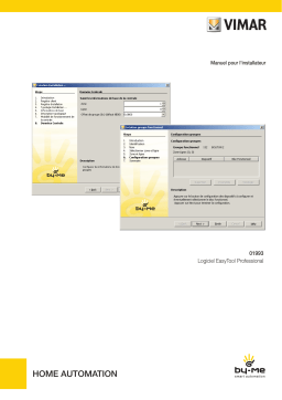 Vimar 01993 Programming hardware interfaces Installation manuel