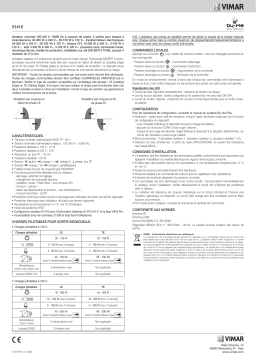 Vimar 01418 Home autom.dimmer 2OUT200W LED120-240V Une information important