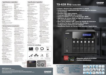 QNAP TS-639 Pro Fiche technique | Fixfr