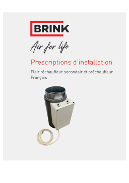 Brink Flair rechauffeur secondair et prechauffeur Guide d'installation