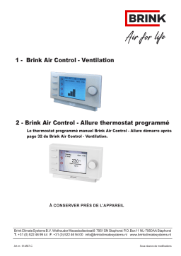 Brink AIR Control Guide d'installation