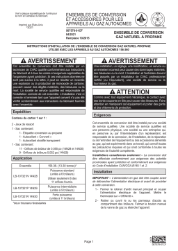Lennox LP Changeover Kit 156-360 Gas Packaged Units Guide d'installation