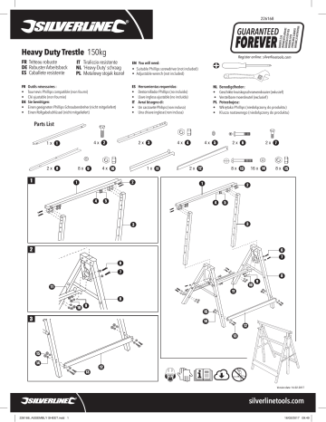 Silverline 226168 Heavy Duty Trestle Manuel du propriétaire | Fixfr