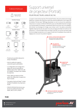 PEERLESS-AV PJR125-POR-EUK Universal Portrait Projector Mount Mode d'emploi