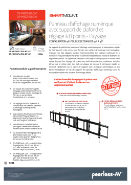 PEERLESS-AV DS-MBZ947L-3X1 SmartMount® Digital Menu Board Ceiling Mount Mode d'emploi