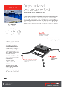 PEERLESS-AV PJR125-EUK Heavy Duty Universal Projector Mount Mode d'emploi