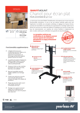 PEERLESS-AV SR560G Flat Panel Mobile Trolley Mode d'emploi