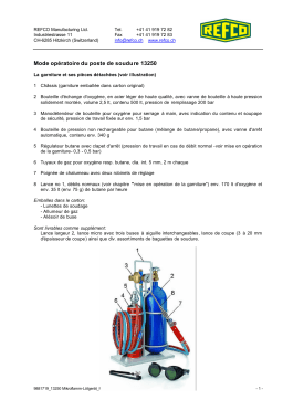 Refco 13250 Manuel utilisateur