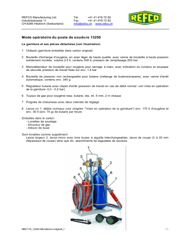 Refco 13250 Manuel utilisateur | Fixfr