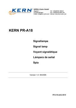 KERN PR-A18 Mode d'emploi