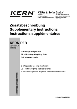 KERN PFB 120-3A Mode d'emploi