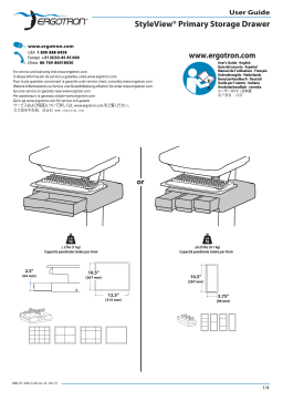 Ergotron 97-794 SV Primary Storage Drawer, Single Installation manuel