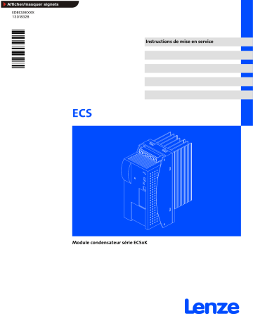 Lenze ECSxK capacitor module Mode d'emploi | Fixfr