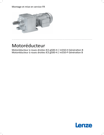 m550-H | g500-H | Lenze m550-P three-phase AC motor Manuel utilisateur | Fixfr