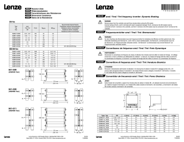 Lenze 841 Brake module Manuel utilisateur | Fixfr