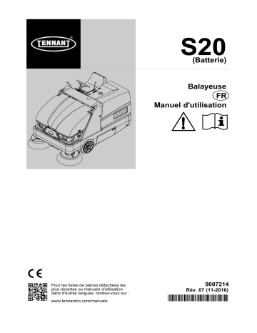 Tennant M-S20 Mode d'emploi | Fixfr