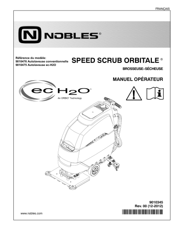 Tennant Speed Scrub Orbital Mode d'emploi | Fixfr