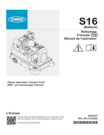 Tennant M-S16H Mode d'emploi | Fixfr