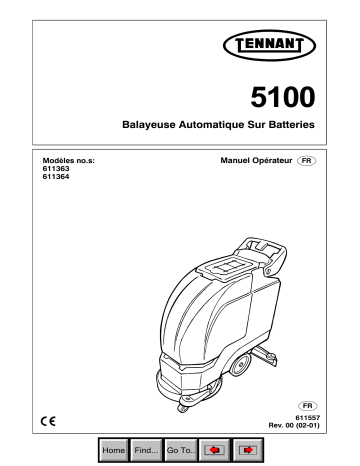 Tennant 5100 Mode d'emploi | Fixfr