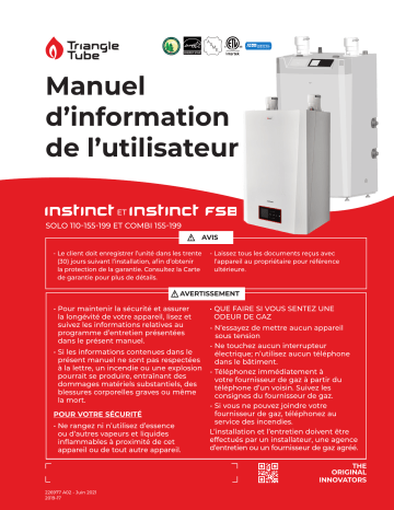 Instinct Wall | TRIANGLE TUBE Instinct Floor Manuel utilisateur | Fixfr