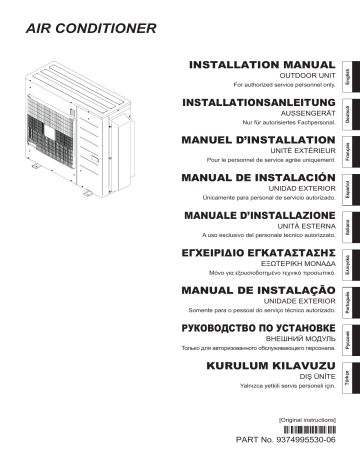 AOYG36LBLA5 | ROG45LBLA6 | AOHG45LBLA6 | ROG36LBLA5 | AOYG45LBLA6 | Fujitsu AOHG36LBLA5 Installation manuel | Fixfr