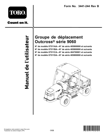 Toro Outcross 9060 Series Traction Unit Riding Product Manuel utilisateur | Fixfr