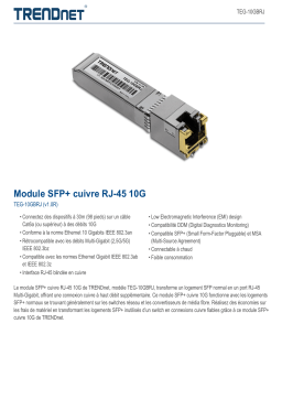 Trendnet TEG-10GBRJ 10G RJ-45 Copper SFP+ Module Fiche technique